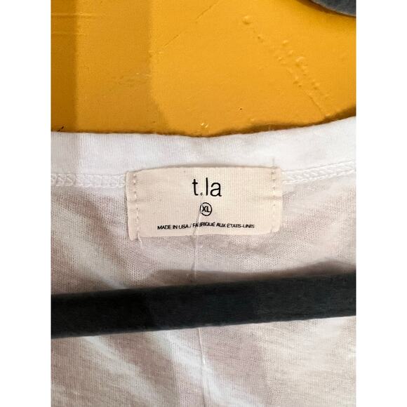 Anthropologie T.La Alissa White Scoop Neck Sleeveless Layering Tank Top XL NWT - Picture 4 of 9